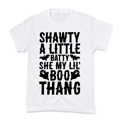 A Little Batty She My Lil' Boo Thang Halloween Parody Kids T-Shirt