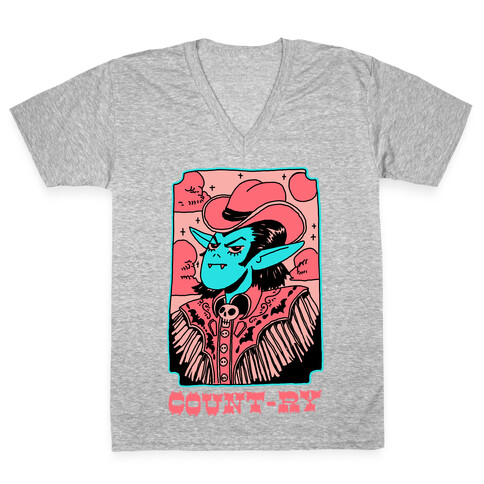 Count-ry Vampire V-Neck Tee Shirt