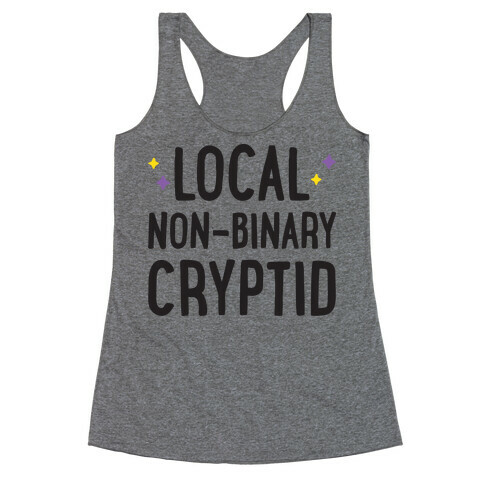 Local Non-binary Cryptid Racerback Tank Top