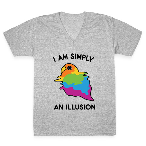 Bird Illusion V-Neck Tee Shirt