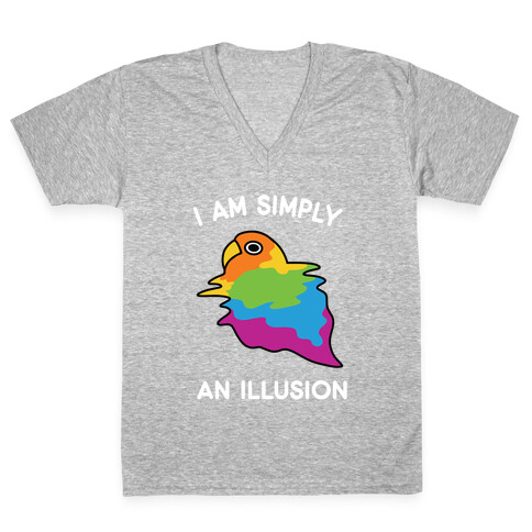 Bird Illusion V-Neck Tee Shirt