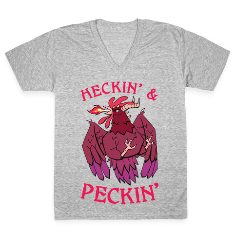 Heckin' and Peckin' V-Neck Tee Shirt