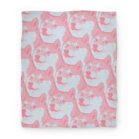 Doge Pattern (Pink) Blanket