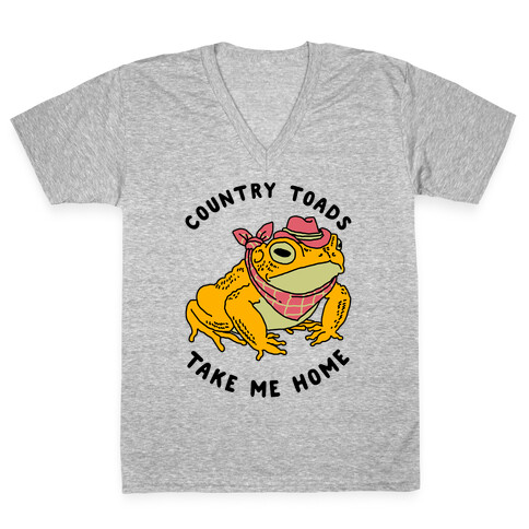 Country Toads Take Me Home V-Neck Tee Shirt