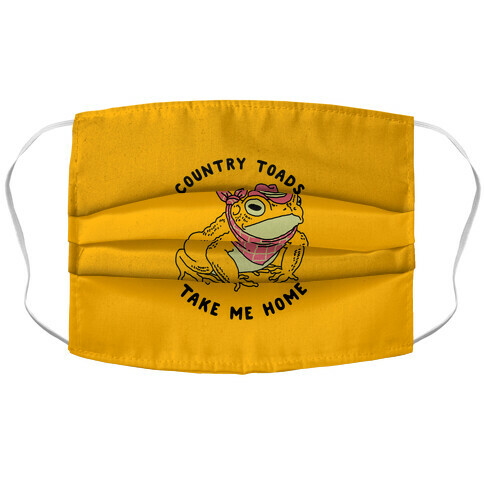Country Toads Take Me Home Accordion Face Mask