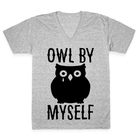 Owl By Myself V-Neck Tee Shirt