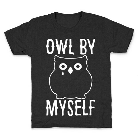 Owl By Myself White Print Kids T-Shirt