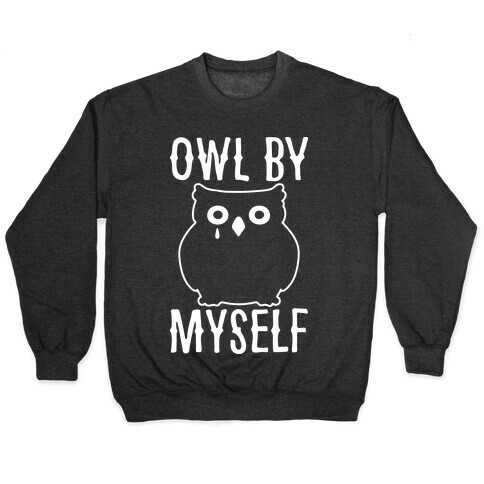 Owl By Myself White Print Pullover