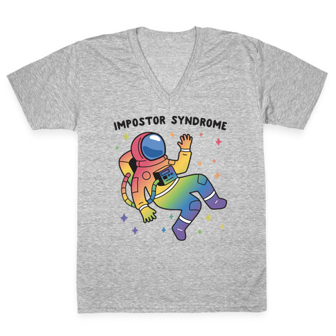 Impostor Syndrome Astronaut V-Neck Tee Shirt