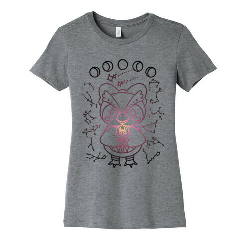 Celestial Astrology Owl Womens T-Shirt