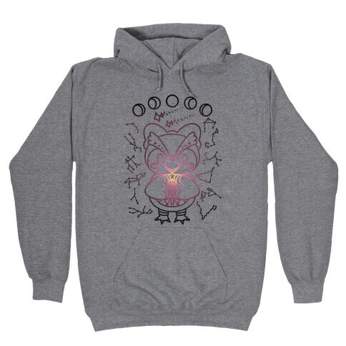 Celestial Astrology Owl Hooded Sweatshirt