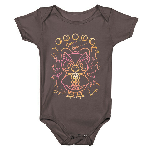 Celestial Astrology Owl Baby One-Piece