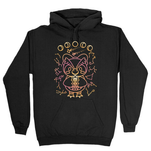 Celestial Astrology Owl Hooded Sweatshirt