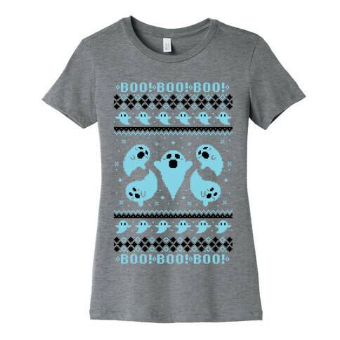 Spooky Ghosts Ugly Sweater Womens T-Shirt