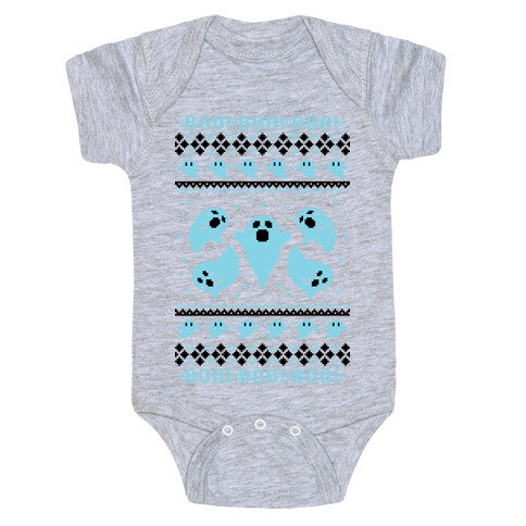 Spooky Ghosts Ugly Sweater Baby One-Piece