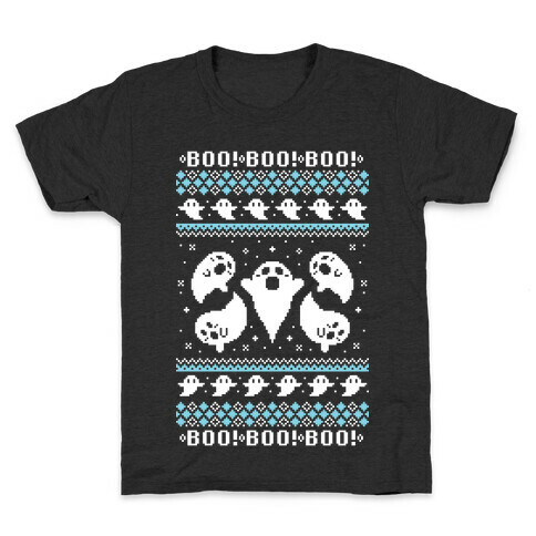 Spooky Ghosts Ugly Sweater Kids T-Shirt