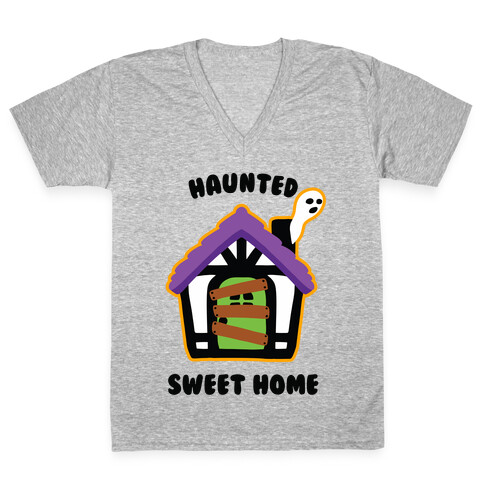 Haunted Sweet Home V-Neck Tee Shirt