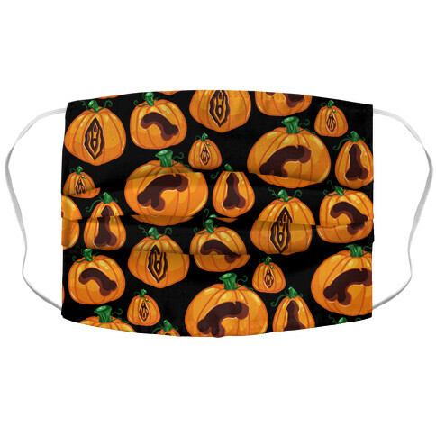 Genital Jack-O-Lanterns Pattern Accordion Face Mask