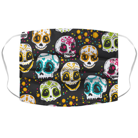Day Of The Dead Skulls Accordion Face Mask