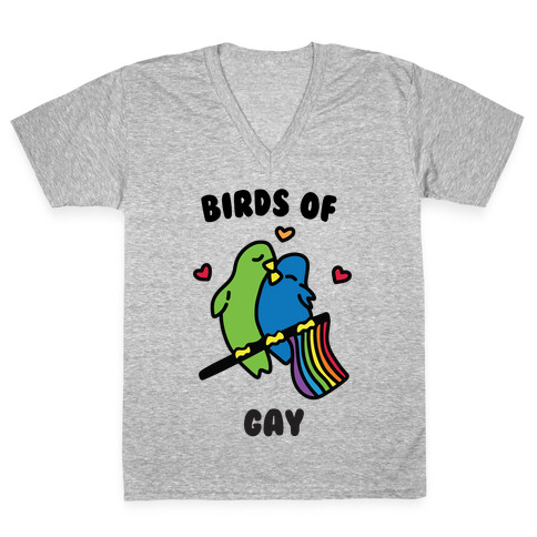 Birds of Gay V-Neck Tee Shirt