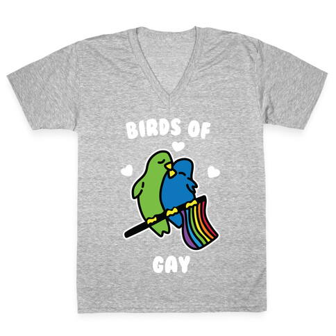 Birds of Gay V-Neck Tee Shirt