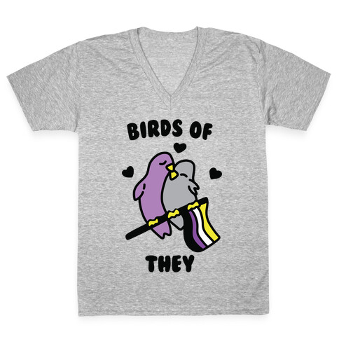 Birds of They V-Neck Tee Shirt