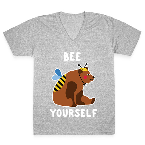 Bee Yourself Bear V-Neck Tee Shirt