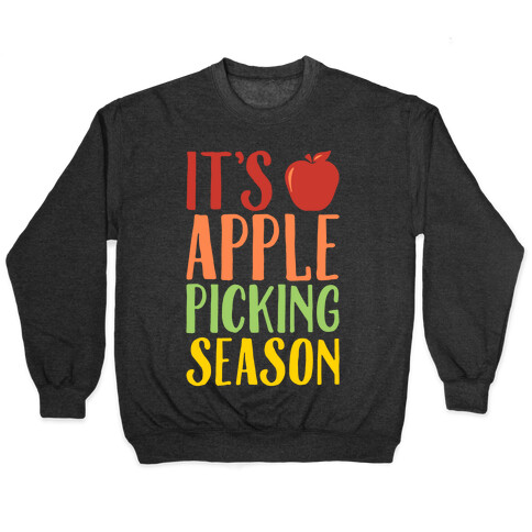 It's Apple Picking Season White Print Pullover