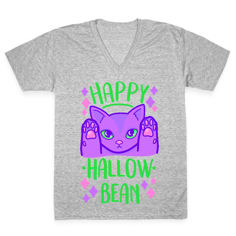 Happy Hallow-Bean V-Neck Tee Shirt