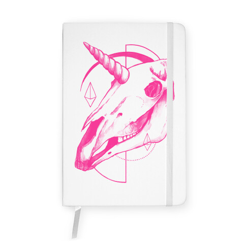 Geometric Occult Unicorn Skull Notebook