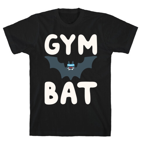 Gym Bat White Print T-Shirt