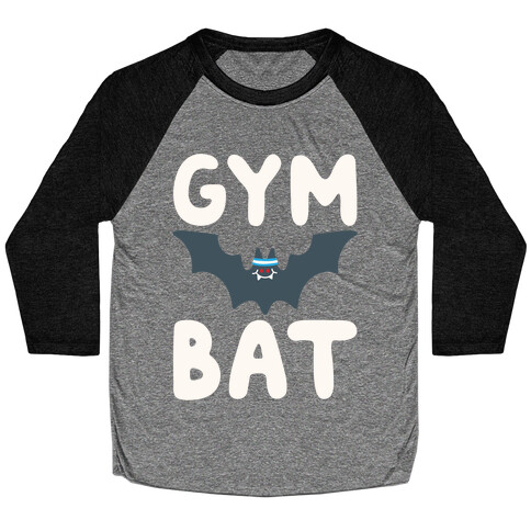 Gym Bat White Print Baseball Tee