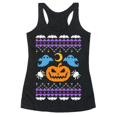 Ugly Halloween Sweater Racerback Tank Top