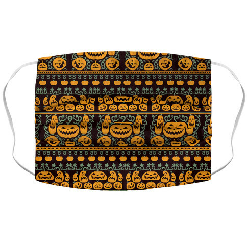 Ugly Pumpkin Sweater Accordion Face Mask