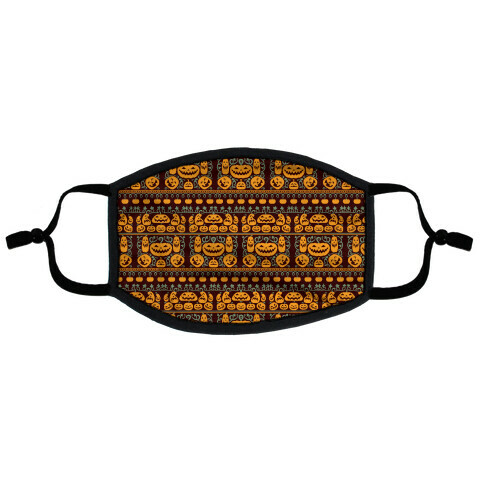 Ugly Pumpkin Sweater Flat Face Mask