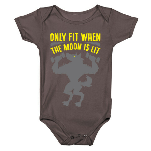 Only Fit When The Moon Is Lit White Print Baby One-Piece