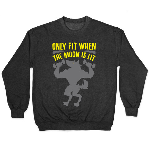 Only Fit When The Moon Is Lit White Print Pullover