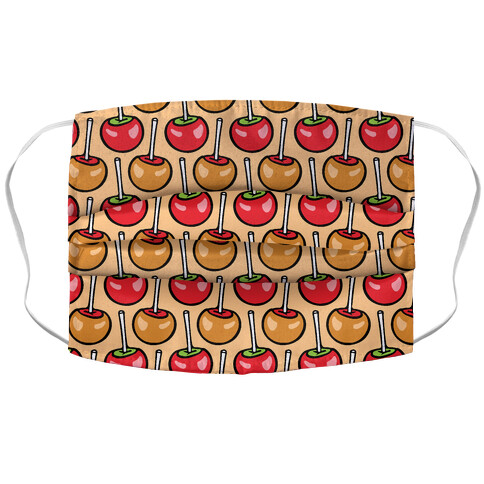 Caramel and Candy Apple Pattern Accordion Face Mask