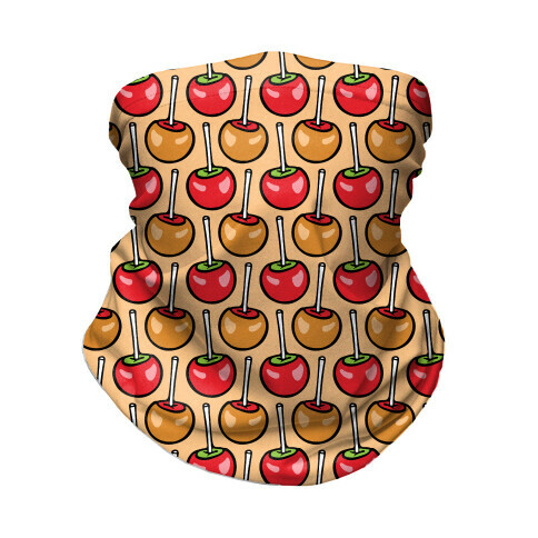 Caramel and Candy Apple Pattern Neck Gaiter