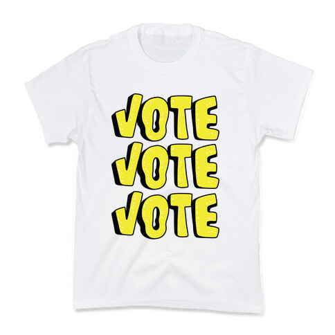 Vote Vote Vote! (Yellow) Kids T-Shirt