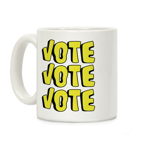 Vote Vote Vote! (Yellow) Coffee Mug