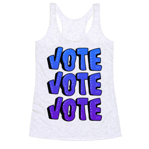 Vote Vote Vote! (Blue Gradient) Racerback Tank Top