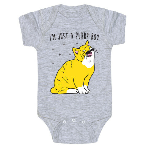 I'm Just A Purrr Boy (Freddie Cat) Baby One-Piece