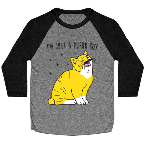 I'm Just A Purrr Boy (Freddie Cat) Baseball Tee