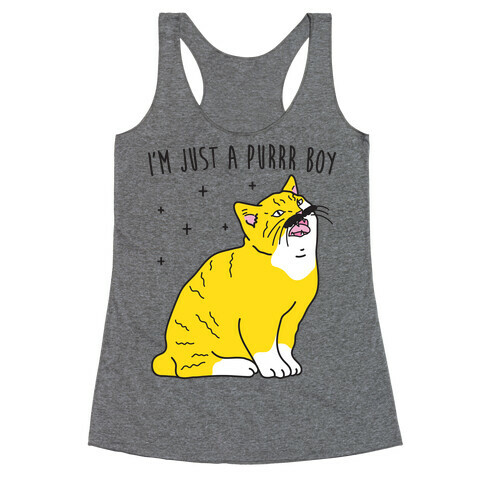 I'm Just A Purrr Boy (Freddie Cat) Racerback Tank Top