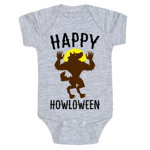 Happy Howloween Werewolf Parody Baby One-Piece