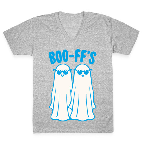 Boo F F's Best Friends Pairs Shirt White Print V-Neck Tee Shirt