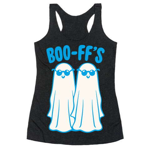 Boo F F's Best Friends Pairs Shirt White Print Racerback Tank Top