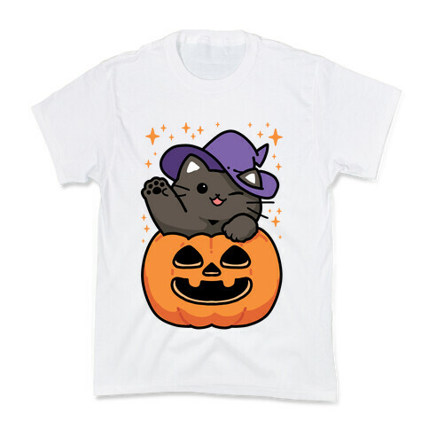 Cute Halloween Cat Kids T-Shirt