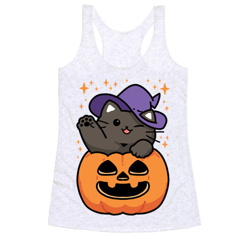 Cute Halloween Cat Racerback Tank Top